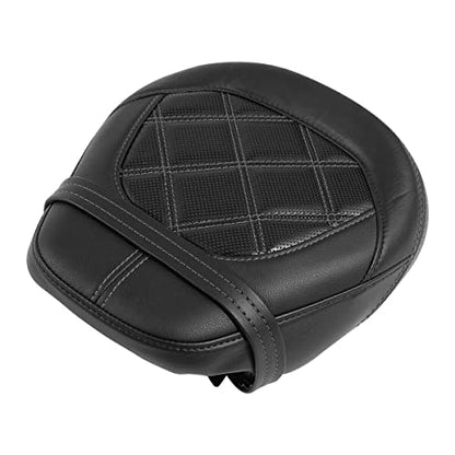 TCT-MOTORPARTS Low-Profile Leather Seat Passenger Seat Fits for Harley Touring 2009-2023 Electra Street Road Glide CVO Road King Black Stitching - color: Passenger Seat Black