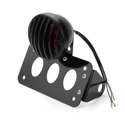1" Motorcycle LED Tail Brake Light with Bracket, Motorcycle Brake Light Side Mount License Plate Bracket Rear Light Compatible with Harley Davidson Sporster Bobber Chopper Fit Yamaha Fit Honda