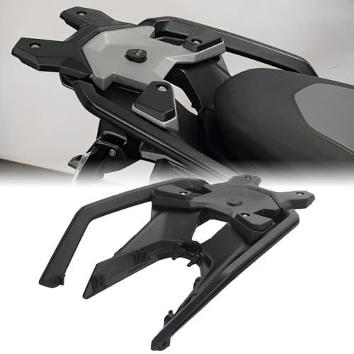 Motorcycle Rear Luggage Rack with USB Charge Port for BMW R1300GS R 1300 GS R 1300GS 2023 2024 2025 Top Case Rear Carrier Support Tail Storage Box Trunk Plate with Bracket (Black) - color: Black