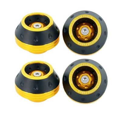 Universal Motorcycle Wheel Protection Crash Pad Motorbike Crash Protectors(4Pcs Gold) - color: 4Pcs Gold
