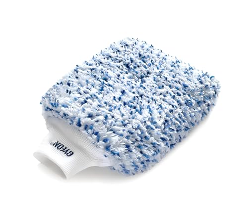 Gyeon Smoothie EVO Microfiber Car Wash Mitt Edgeless Synthetic Korean Microfiber Wash Glove Scratch‑Free Paint Safe Car Detailing Tool Professional Grade Gloss Enhancing Dirt Lifting Mitt