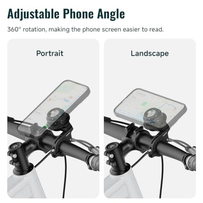 Quick Launch Magnetic Motorcycle Phone Mount, Anti-Vibration Handlebar Bracket with Secure Lock for Bike Scooter Moto MTB, 360° Blind Installation for Phones (QB01-Bike-Pro) - style: QB01