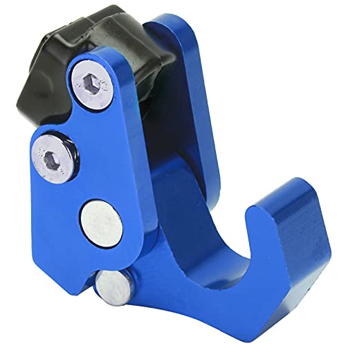 Alomejor Universal Motorcycle Hook, CNC Aluminum Alloy Helmet Hook Luggage Hanger, Mortise and Tenon Design, Easy Installation, for Bags Helmets Gear on Motorcycles Scooters (Blue) - color: Blue