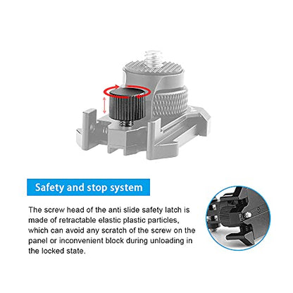 Aluminum 360-degree Rotation Helmet Mount for Gopro Hero 13 12 11 10 9 8 DJI Osmo Insta360 AKASO and Other Action Camera 1/4"-20 Threaded Swivel Mount