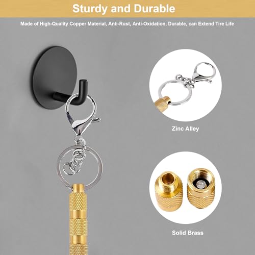 GODESON Tire Deflator,4 in 1 Solid Brass Easy Storage and Using Tire Air Down Tool,Tire Pressure Deflators for Offroad Vehicle