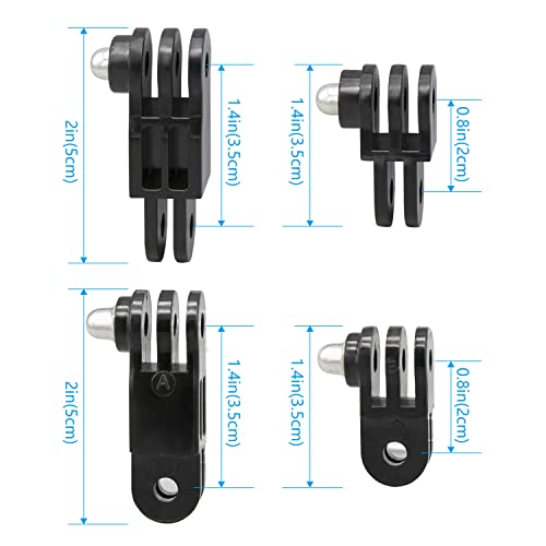 3-Way Adjustable Extension Pivot Arm Straight Joints Adapter Mount Kit for GoPro Hero13, 12, 11, 10, 9, 8, 7, 6, 5, 4, 3+, 3, Same Direction and Vertical Direction, Long Thumb Screws (8pcs)
