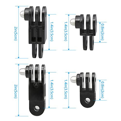 3-Way Adjustable Extension Pivot Arm Straight Joints Adapter Mount Kit for GoPro Hero13, 12, 11, 10, 9, 8, 7, 6, 5, 4, 3+, 3, Same Direction and Vertical Direction, Long Thumb Screws (8pcs)