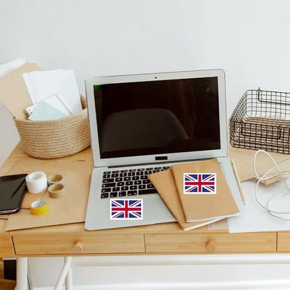 4 PCS Flag Stickers - England Flag Stickers Decals for Cup Computer Laptop Car Bumper Window Helmet Musical Instrument with Smooth Surface - size: England