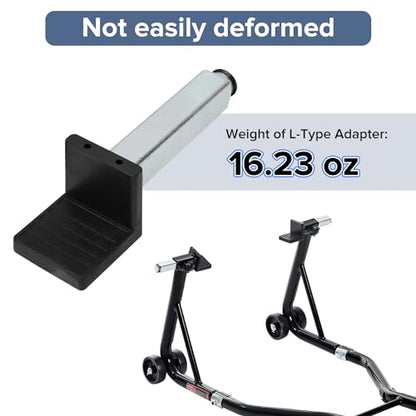 Spool Lift Stand Attachments for Rear Sportbike Motorcycle Stands (Attachment ONLY), L-Shaped Adapter 1 Pair - size: L