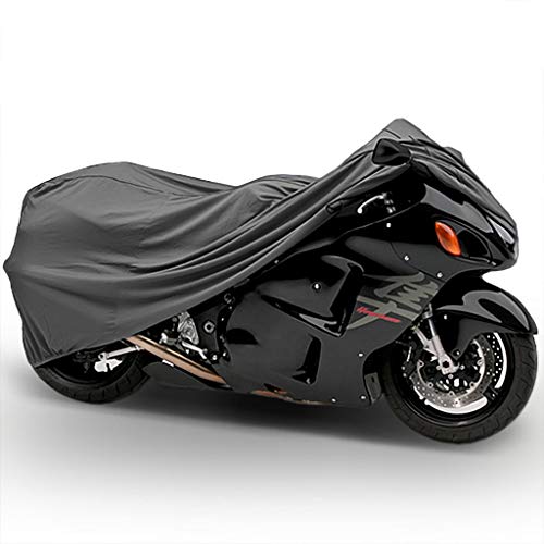 Superior Travel Dust Motorcycle Sport Bike Cover: Fits Up To Length 90" - All Sport Bikes & Small To Medium Cruiser Bikes - Compatible with Yamaha Honda Suzuki Kawasaki Ducati Triumph Motorcross