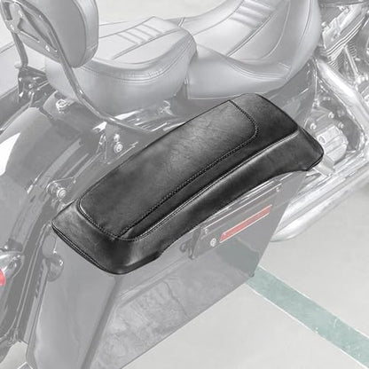 Dasen Saddlebag Speaker Lid Bra Protective Covers PU Leather Compatible with Harley Touring Road King Electra Road Street Glide 1993-2013
