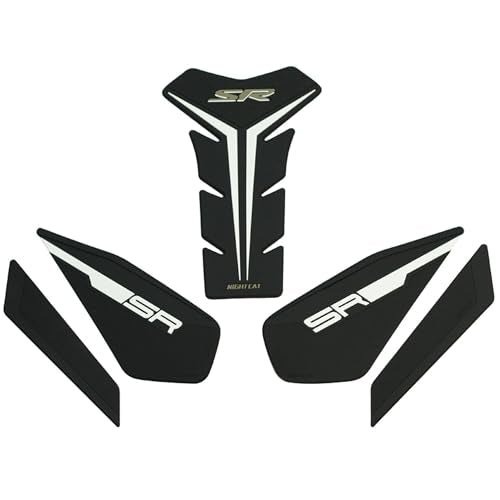 Motorcycle Tank Pad,Motorcycle Fuel Tank Protector,Gas Tank Decals Compatible With CFMOTO 450SR CF MOTO SR450 450 SR(Black White) - color: Black White