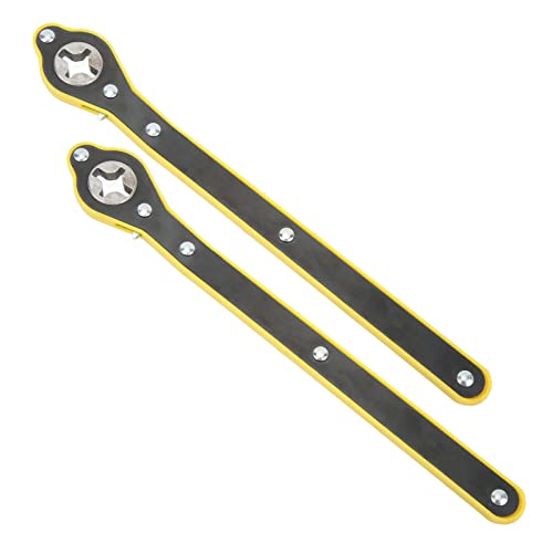 Scissor Jack Wrench, 13.4in Long Handle 2T Load Capacity Car Jack Ratchet Wrench, Heavy Duty Forged Steel with Reversible Knob for Car SUV Motorcycle Truck