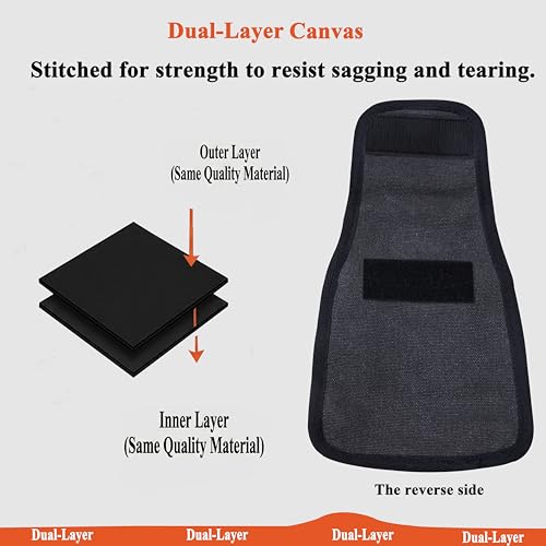 Canvas Tool Belt Pouch Fastener Tool Pouch Small Tool Pouches Flatfit Pocket Utility Pouch Tool Holster Nail Screw Pouch Bag for Electrician, Carpenter, Black, Pack of 1 - color: 1 Pack Black