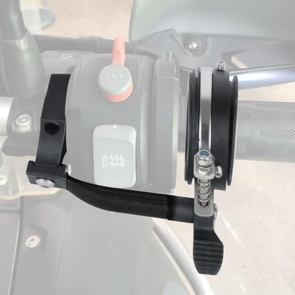 Universal Cruise Control Throttle Assist Thumb Throttle Lock Adapter Assist Clamp Kits Fits for Motorcycles, Motorbike with 7/8" and 1" Diameter Bars Handlebar Accessory Black