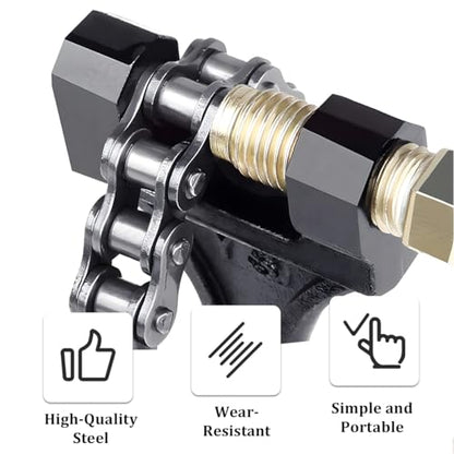 Motorcycle Chain Breaker, 420-530 Adjustable Motorcycle Chain Breaker Tool with 420 Chain Master, Motorbike Chain Accessories Parts, Compatible with Bicycle Dirt Bike Scooter