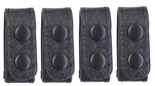 RYNO GEAR Black Snap Synthetic Leather Keeper (Set of 4)