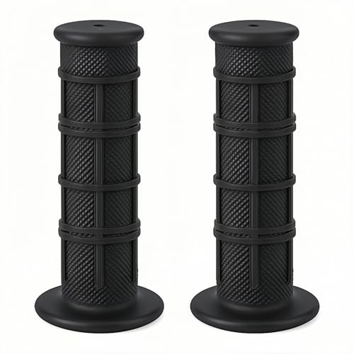 7/8" Dirt Bike Grips for CRF KX KLX YZ YZF RM 125 250 450,Anti-Slip Soft Rubber Handlebar Grips for Pit Bike, Motocross, Off-Road, Mini Bike, 22mm Left / 24mm Right,Black