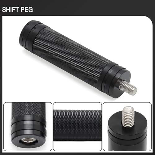 Motorcycle Extended Shifter Peg Toe Foot Shift Peg for Harley Softail Sportster Dyna Touring Road King Street Glide Road Glide Fat Bob (Black) - color: Black