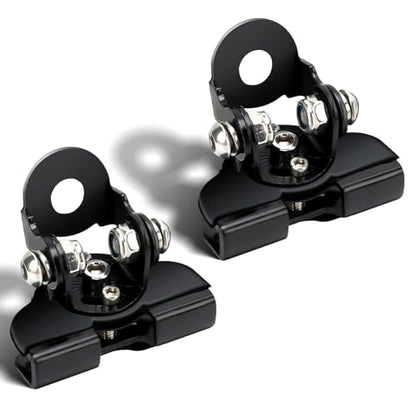 Led Light Bar Hood Mounting Brackets, 2pcs Led Work Light Mounting Bracket Kit, Aluminum Alloy Clamp, Offroad Light Mount Bracket, Universal Fit for Cars, Trucks, SUVs