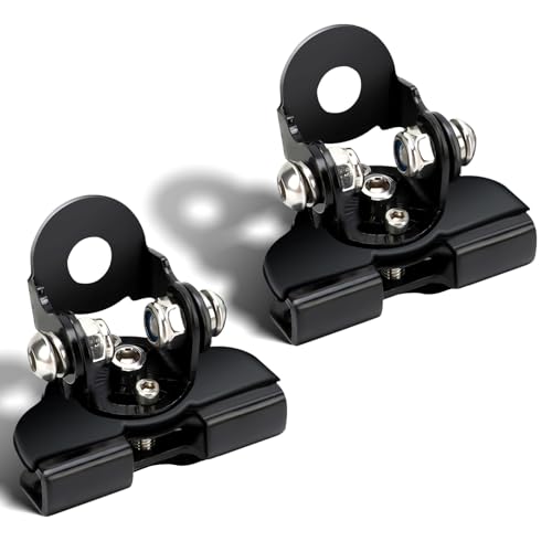Led Light Bar Hood Mounting Brackets, 2pcs Led Work Light Mounting Bracket Kit, Aluminum Alloy Clamp, Offroad Light Mount Bracket, Universal Fit for Cars, Trucks, SUVs