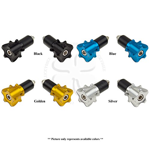 Gold Handle Bar End CNC Striker Weight Slider Hollow 7/8 Bars 6mm Slug - color: Gold