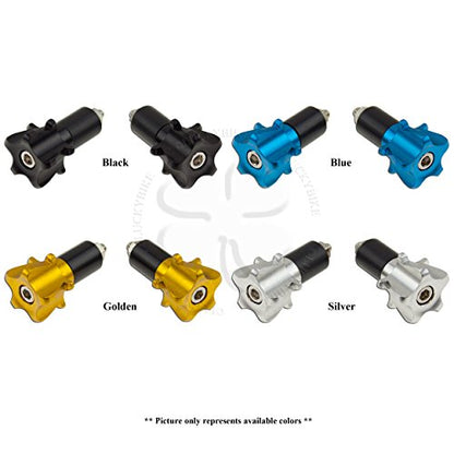 Gold Handle Bar End CNC Striker Weight Slider Hollow 7/8 Bars 6mm Slug - color: Gold