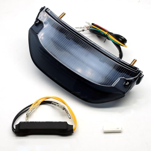 MZS Motorcycle Tail Light, LED Integrated Turn Signal Blinker Brake Taillight Smoke Compatible with CBR600RR 2013-2023 - size: CBR600RR