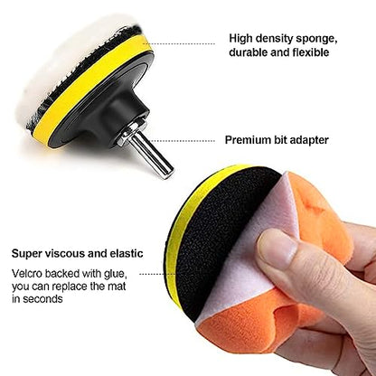 11 Pcs Polishing Pads Kit,3 Inch Sponge Buffing Pads,Buffer for Car Detailing, Polishing Wheel for Drill,Car Buffer Polisher Kit Drill Buffing Kit for Car Polishing, Waxing, Sealing Glaze - style: 3 Inch 11 Pcs