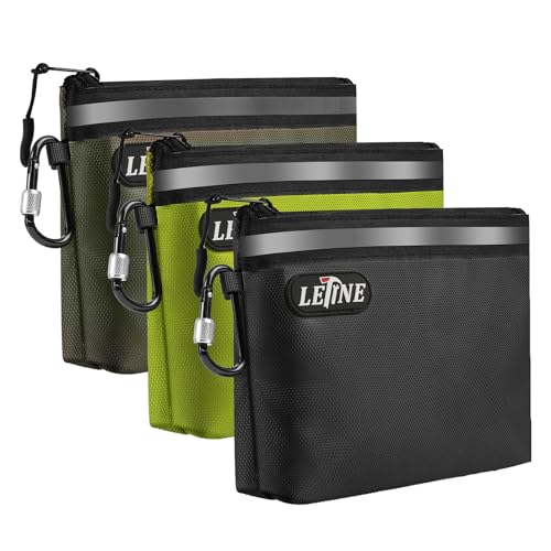 LETINE Small Zipper Bag Tool Pouches with Internal Pockets, 1680D Oxford Water Resistant, Multipurpose Stand-Up Zipper Pouch for Storage and Tool Organizers 3-Pack Small - size: 3 Pack Small
