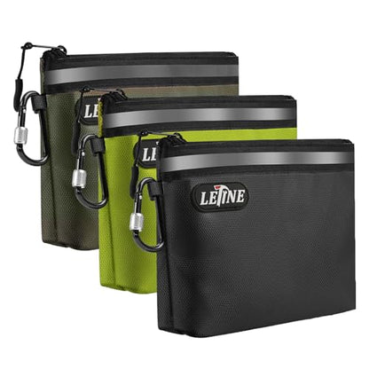 LETINE Small Zipper Bag Tool Pouches with Internal Pockets, 1680D Oxford Water Resistant, Multipurpose Stand-Up Zipper Pouch for Storage and Tool Organizers 3-Pack Small - size: 3 Pack Small