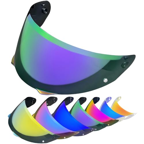 HJ-33 Helmet Visor For i90.Replacement Motorcycle Helmet Shield Compatible with HJC i90 (Revo Deep Purple) - color: Revo Deep Purple