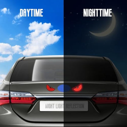 Car Reflective Stickers Decals Suitable red Eye Pattern for car Trunk Rear Tailgate Bumper car Glass Motorcycle Bicycle Helmet and More