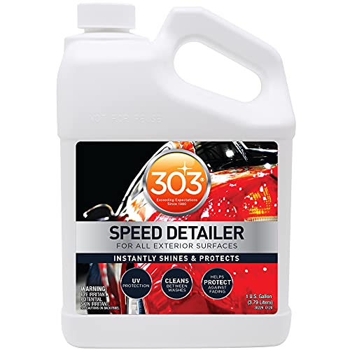 303 Products Speed Detailer - Instantly Shines and Protects Paint - for All Exterior Automotive Surfaces - Cleans Between Washes - UV Protection, 1 Gallon, (30229) - size: 128 Fl Oz (Pack of 1)