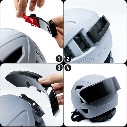 Smart LED Helmet Light with APP Control – 4-in-1 Motorcycle & Cycling Helmet Taillight with Auto Speedometer, Turn Signals, Brake Light & Programmable Display – HD RGB LEDs, Waterproof