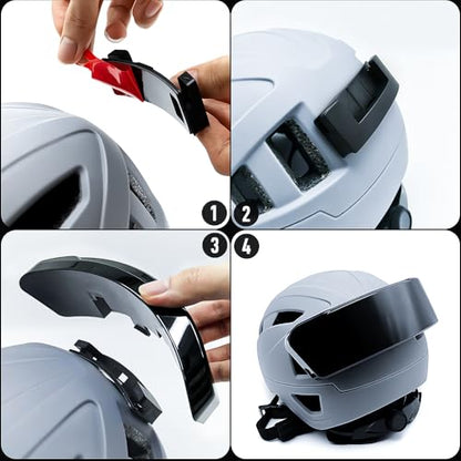 Smart LED Helmet Light with APP Control – 4-in-1 Motorcycle & Cycling Helmet Taillight with Auto Speedometer, Turn Signals, Brake Light & Programmable Display – HD RGB LEDs, Waterproof