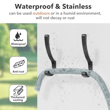 saffruff 8-Pack Wall Mount Coat Hooks, Heavy Duty Metal Hooks for Hanging Clothes, Backpack, Bag,Towel & Jacket, Strong 30 lbs Hold Closet Hanger, Black - color: Black, size: 8 Pack