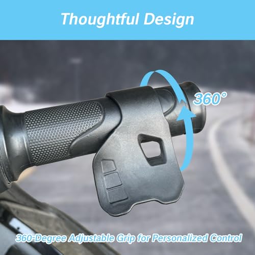 NIIIYTYB 2Pcs Universal Motorcycle Throttle Palm Rest Assist Grips Tiger Cramp Buster Thumb Adapter Cruise Control Rocker Wrist Support for Throttle Control Hand Rest Accelerator