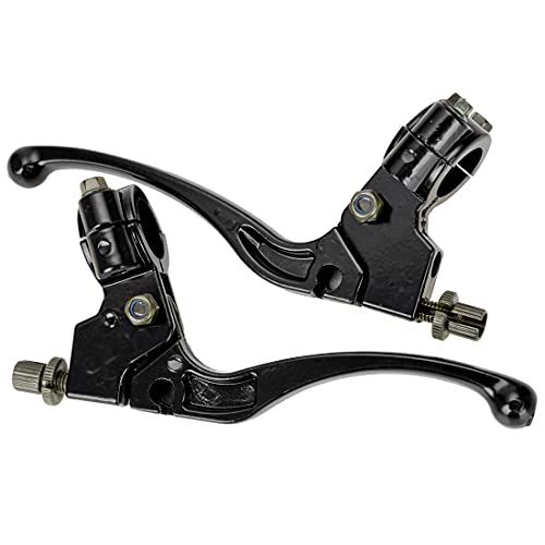 FVRITO 7/8" 22mm Universal Clutch Brake Handle Levers Perch for CRF50 CRF70 CRF80 CRF100 CRF150 XR50 XR80 XR100 ATC 200m Pit Dirt Bike Motor Motocross Motorcycle Baja Mini Bike MB200 Left and Right - color: Black