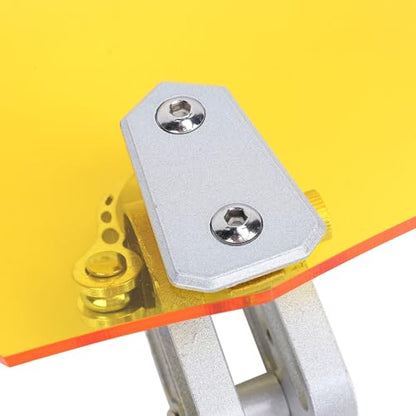Motorcycle Acrylic Adjustable ClipOn Wind Deflector for Enhanced Comfort (Yellow) - size: Yellow