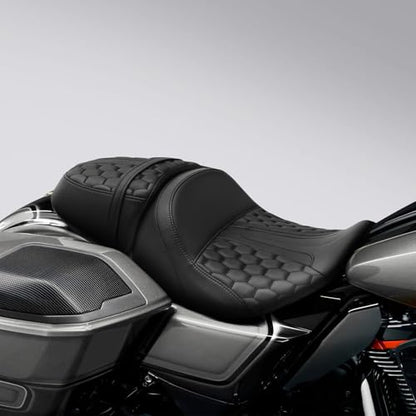 C.C. RIDER Low-Profile Rider&Passenger Seat Fit for Harley Touring 2023-2025 CVO Street Glide FLHXSE CVO Road Glide FLTRXSE 2024-2025 Street Glide FLHX Road Glide FLTRX FLTRXSTSE - size: 03# Black