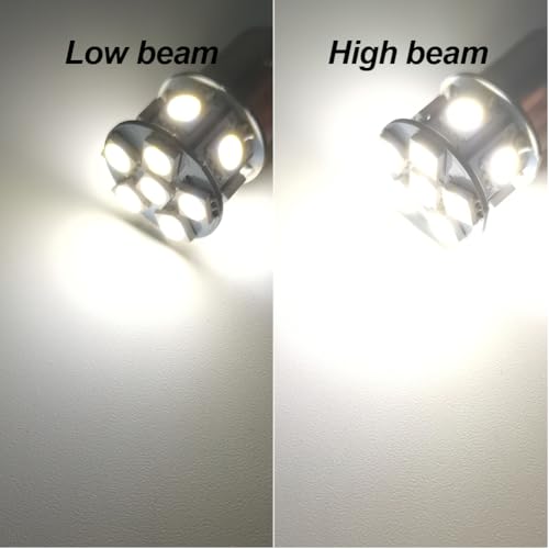 Ruiandsion 2pcs 1157 6 Volt LED Bulbs BAY15D 5050 12SMD 4300K Warm White LED Light Bulbs for Back Up Reverse Lights Brake Lights Tail Lights,Non-polarity - color: Warm White, size: 1157/BAY15D