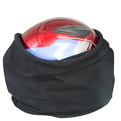 18.5" x 16.5" Storage Bag for Helmet, Carrying Case for Motorcycle Riding Bicycle Sports Multi-purpose Locking Drawstring Bags 47 x 42 cm Black