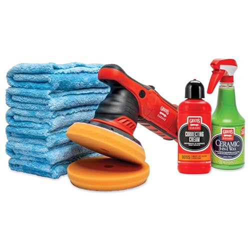 Griot's Garage G9 Orbital 2-Step Ceramic Kit for Car Polishing and Detailing, Includes Orbital Polisher, BOSS Correcting Cream, 6.5" Foam Pads, Ceramic 3-in-1 Wax, and Microfiber Towels, 11558 - size: G9 Orbital 2-Step Ceramic Kit