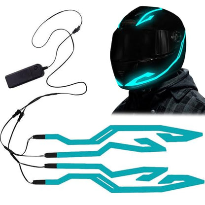 Motorcycle Helmet Light, 3 Cool Lighting Modes Helmet Light, Lightweight Battery Powered Safety Alert LED Strip for Full Helmets, Half Helmets