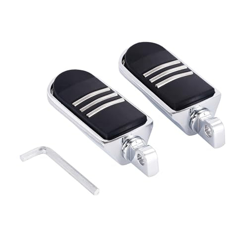 Motorcycle Highway Pegs Passenger StreamLiner Footpegs Male Mount Foot Rest Pedal Fit Harley Touring Street Glide Road King Road Electra Glide Sportster Dyna Softail - style: Style C-Chrome