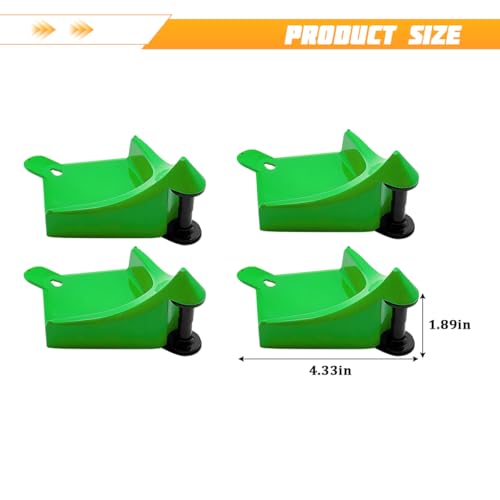 4PCS Car Hose Guide, Vehicle Detailing Cleaning Tools Hose Guides Preventing Wash Stuck Under The Tires, Automotive Wheel Rolling System Tool for Washing, Universal Fit (Fluorescent Green) - color: Fluorescent Green