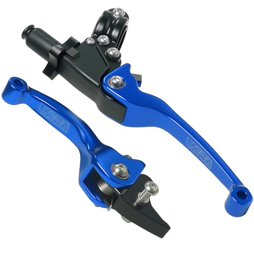7/8inch 22mm Universal Motorcycle Clutch Brake Lever Folding Levers for 50/110/125/140/150cc Dirt Pit Bike SSR RFZ 125 DBX18/19 Xpro Coolster Thumpstar Baja Apollo (Blue) - color: Blue