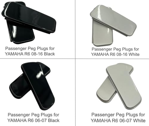Passenger peg Covers for Yamaha R6 Years 2008-2016 - White