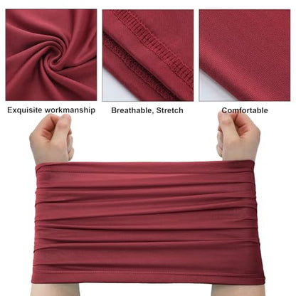 Geyoga 6 Pieces Summer UV Protection Cooling Neck Gaiter Face Clothing Neck Gaiter Mask Scarf Sunscreen Breathable Bandana - color: Earth Tones